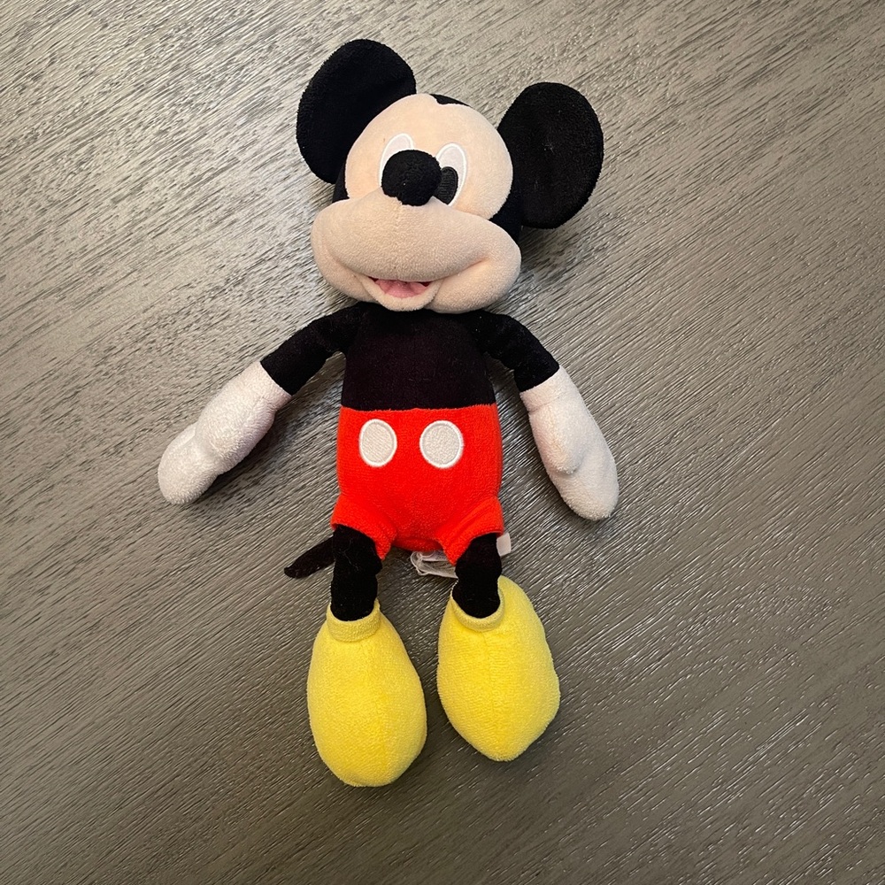 Mickey Mouse Plush Toy - Black, Red, Yellow